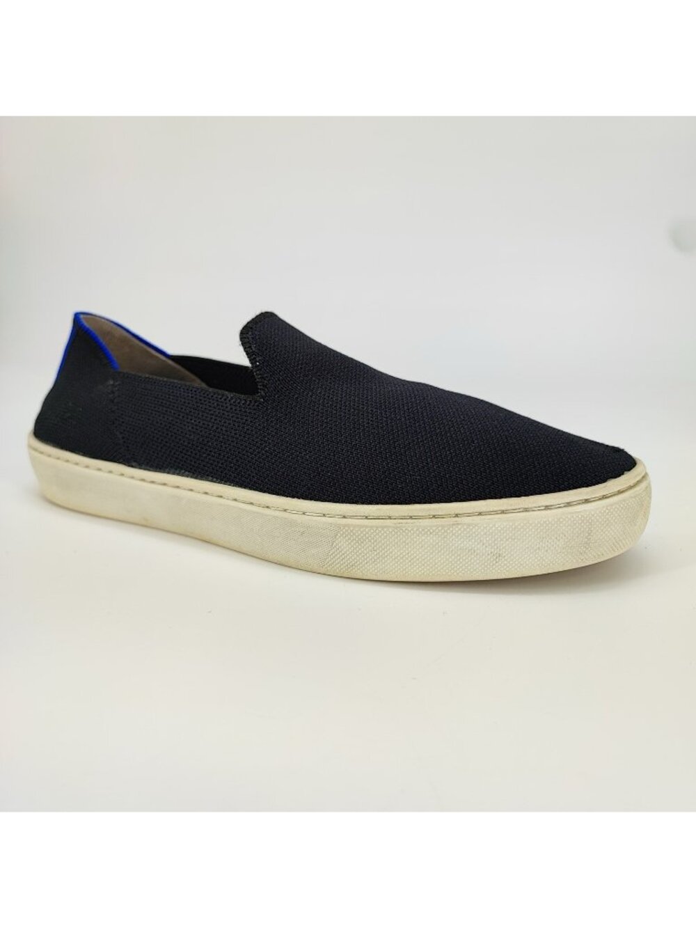 Rothy's The Original Slip-On Women's Size 8 Sneakers Black Solid Knit Washable